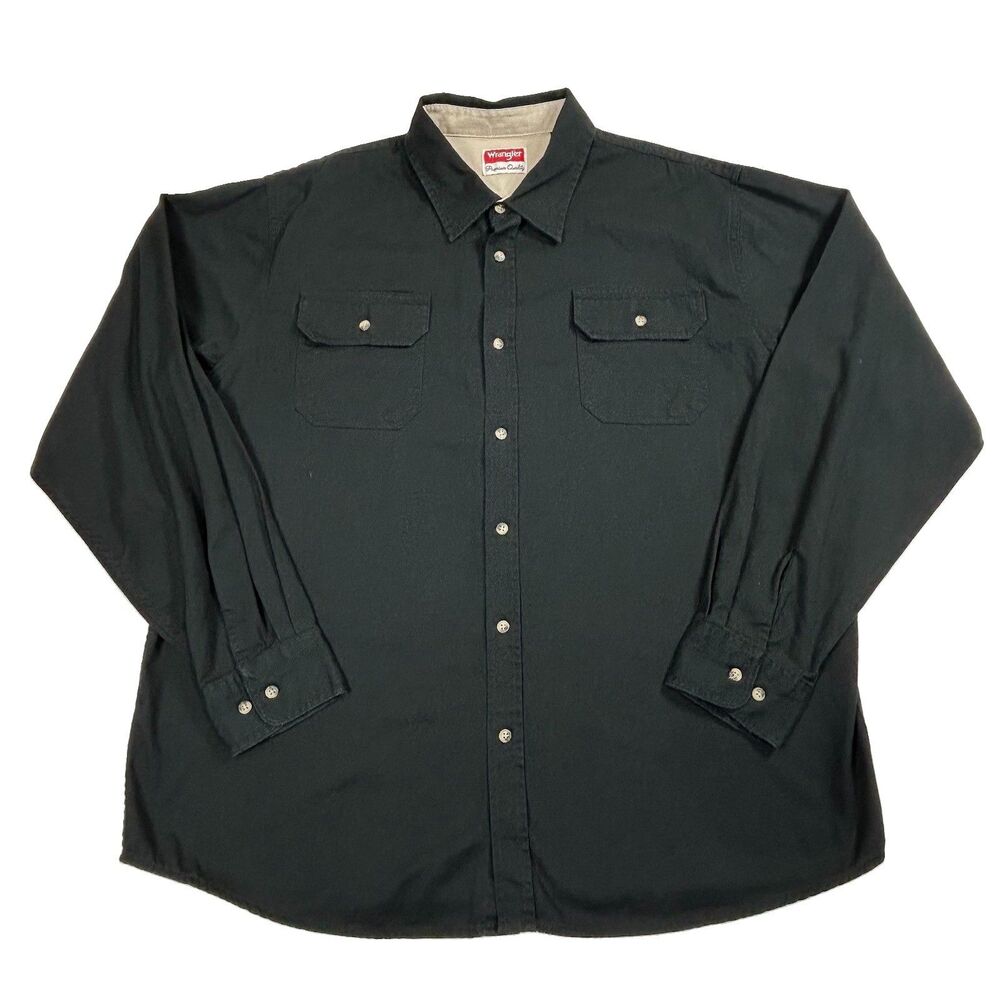 Wrangler Premium Quality XL Button Down Shirt Cotton Long Sleeve Cowboy Western